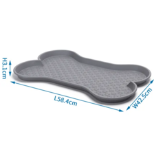 Nobleza plastová podložka pod misky 58,4 x 42,5 x 3,1 cm kosť sivá